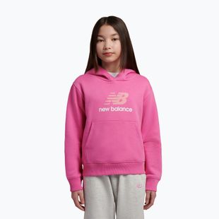 Detská mikina New Balance FT Stacked Logo Hoodie pink satin