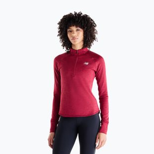 Dámske bežecké tričko longsleeve New Balance Athletics Heat Grid 1/2 Zip podium red