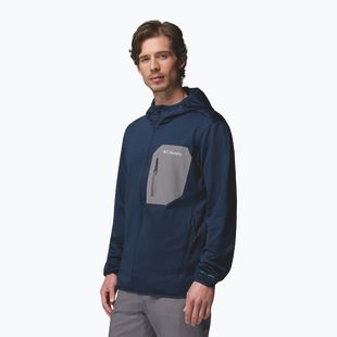 Pánska trekingová mikina Columbia Tall Heights Hdd Grid Fleece Full Zip collegiate navy/city grey