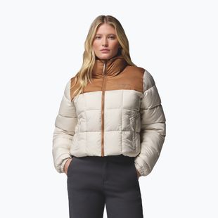Dámska zateplená bunda Columbia Puffect III Cropped dark stone/camel brown