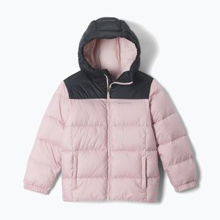 Detská zateplená bunda Columbia Puffect Hooded Mineral Pink/Black