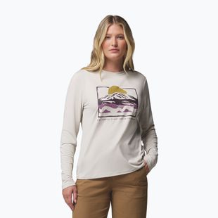 Dámske tričko longsleeve Columbia Parsons Point LS Graphic Tee dark stone heather/all terrain