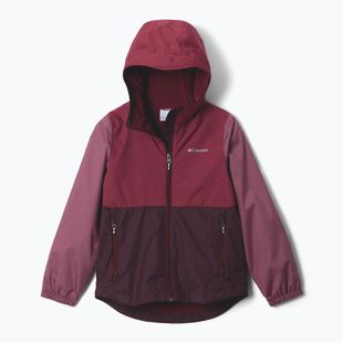 Detská nepremokavá bunda Columbia Rainy Trails III Fleece Lined moonvista/rich wine/antique mauve
