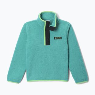 Detská fleecová mikina Columbia Halvetia II Half Snap Fleece teal/black
