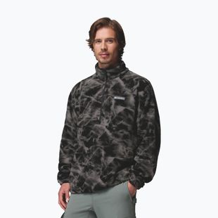 Pánska fleecová mikina Columbia Timber Crest MTR Fleece Printed HZ black/icypeaks