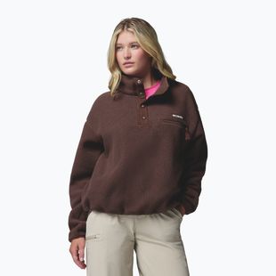 Dámska fleecová mikina Columbia Helvetia II Cropped Half Snap Fleece tobacco