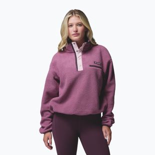 Dámska fleecová mikina Columbia Helvetia II Cropped Half Snap Fleece antique mauve/mineral pink
