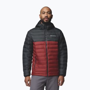 Pánska bunda Columbia Powder Lite II Hooded red oxide/shark