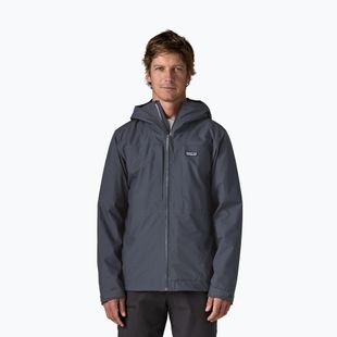 Pánska nepremokavá bunda Patagonia Insulated Boulder Fork Rain smolder blue