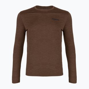 Pánske tričko longsleeve Patagonia Cap Cool Daily Boardshort Logo LS berm brown - light berm brown x-dye
