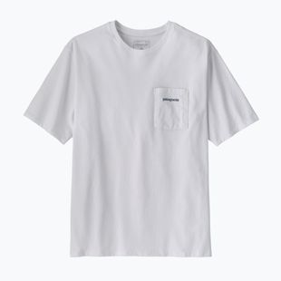 Pánske tričko Patagonia Boardshort Logo Pocket Responsibili fiber white