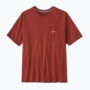 Pánske tričko Patagonia Boardshort Logo Pocket Responsibili rusty red