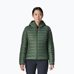 Dámska páperová bunda Patagonia Down Sweater Hoody canopy green