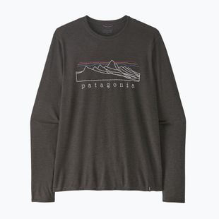 Pánske tričko longsleeve Patagonia Cap Cool Trail Stratapeaks ink black