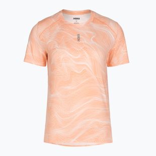 Dámske bežecké tričko HOKA EveryRun CLF PRT sunstone print