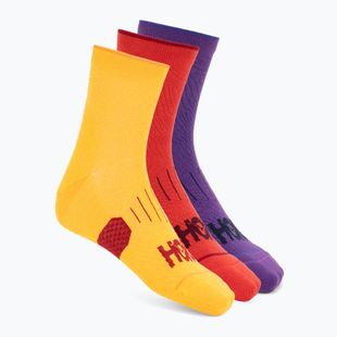 Ponožky HOKA Quarter Run Sock 3-Pack egg yolk/cerise/virtual violet