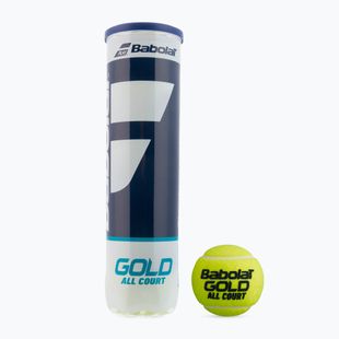 Tenisové loptičky Babolat Gold All Court 4 ks žlté 502085