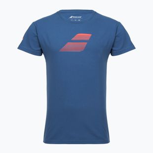 Pánske tričko Babolat Exercise Big Flag tmavo modré