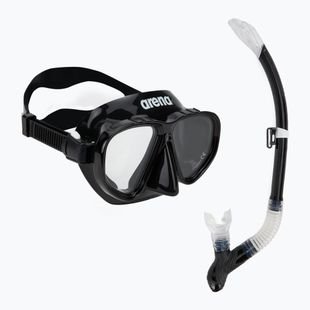 Súprava na šnorchlovanie arena Premium Snorkeling Set black/clear/black