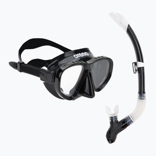 Detská súprava na šnorchlovanie arena Premium Snorkeling Set Jr black/clear/black