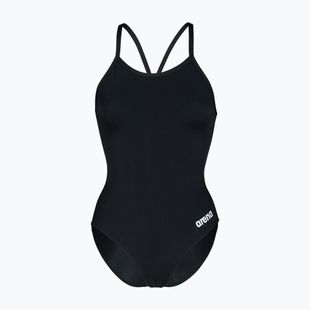 Dámske jednodielne plavky Arena Team Light Drop Solid black/white