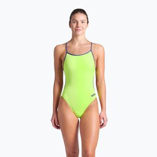 Dámske jednodielne plavky arena Lace Back Solid artic lime/future dusk