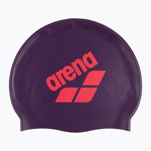 Plavecká čiapka arena Big Logo plum/bright coral