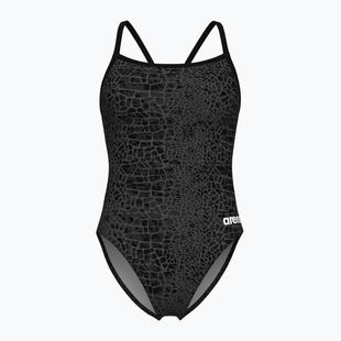 Dámske jednodielne plavky arena Snake Skin Challenge black/team black