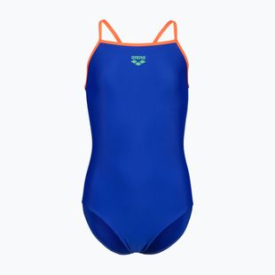 Detské jednodielne plavky arena Light Drop Solid neon blue/team orange/team orange