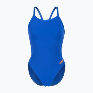 Dámske jednodielne plavky arena Team Swimsuit Challenge Solid neon blue/team orange