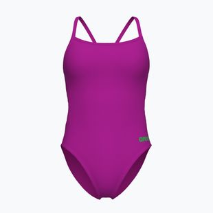 Dámske jednodielne plavky Arena Team Swimsuit Challenge Solid very fuchsia/team green