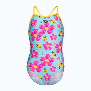 Detské jednodielne plavky arena Spring Lightdrop Back water multi/yellow star