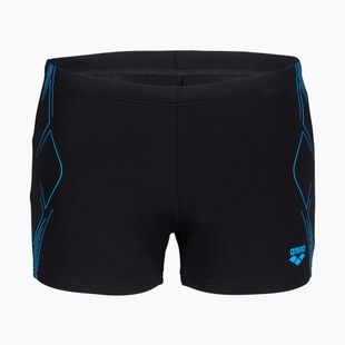 Pánske plavecké boxerky arena Graphic Swim Short black/turquoise