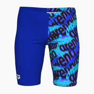 Detské plavky jammer arena Crowded Swim Jammer neon blue/neon blue multi