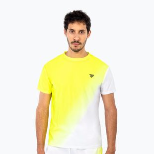 Pánske tenisové tričko Tecnifibre X-Loop Tee white/yellow