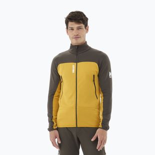 Pánska mikina Millet Fusion Grid safran/deep jungle