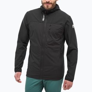 Pánska hybridná bunda Millet Seneca Hybrid Hoodie Softshell black