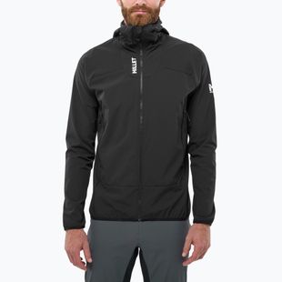 Pánska softshellová bunda Millet Kamet Xcs Light Hoodie black