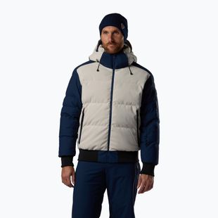 Pánska lyžiarska bunda Rossignol Corduroy Down Bomber silver cloud/dark navy