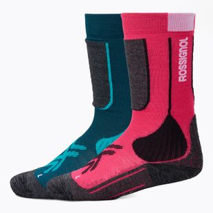 Detské lyžiarske ponožky Rossignol Essential 2 pack electric fuchsia