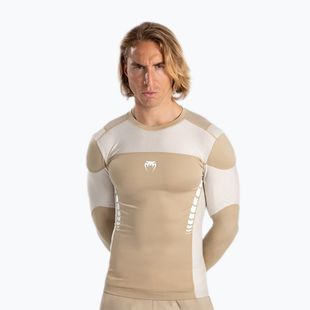 Pánske tréningový longsleeve Venum Tempest Rashguard Longsleeve beige/sand
