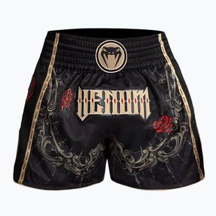 Pánske tréningové šortky Venum Santa Muerte 5.0 Muay Thai Shorts deep black/gold