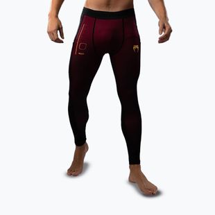 Pánske tréningové legíny Venum Tactical XT Spats black/burgundy/gold