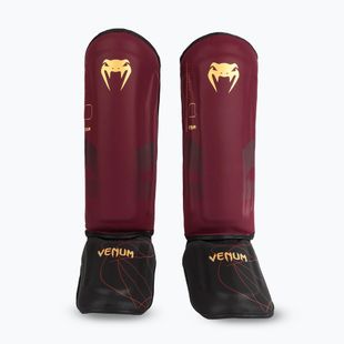 Dámske chrániče holennej kosti a chodidla Venum Tactical XT Shinguards black/burgundy/gold