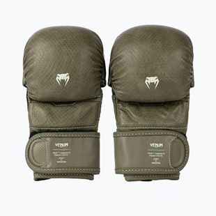 Sparringové rukavice MMA  Venum Impact Evo Scales MMA army green