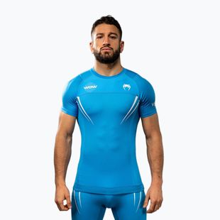 Pánske tréningové tričko Venum X WOW FC Rashguards pacyfic blue