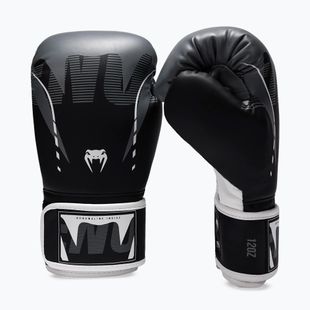 Boxerské rukavice Venum Adrenaline Boxing black/silver grey