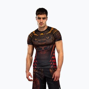 Pánsky rashguard Venum Quetzal Fury Rashguard black/fury red/tangerine