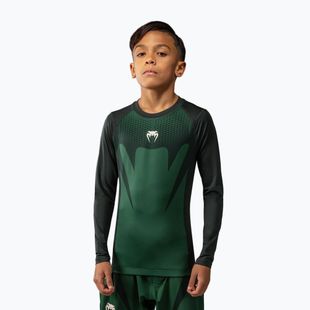 Detský rashguard Venum Attack Kids Rashguard forest green/off white