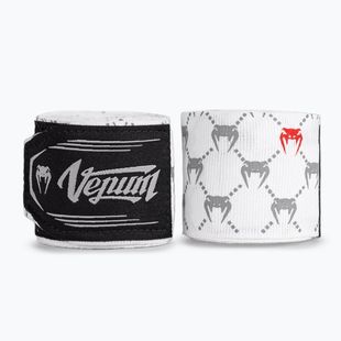 Boxerské bandáže Venum Monogram Hand Wraps Advanced 400 cm white